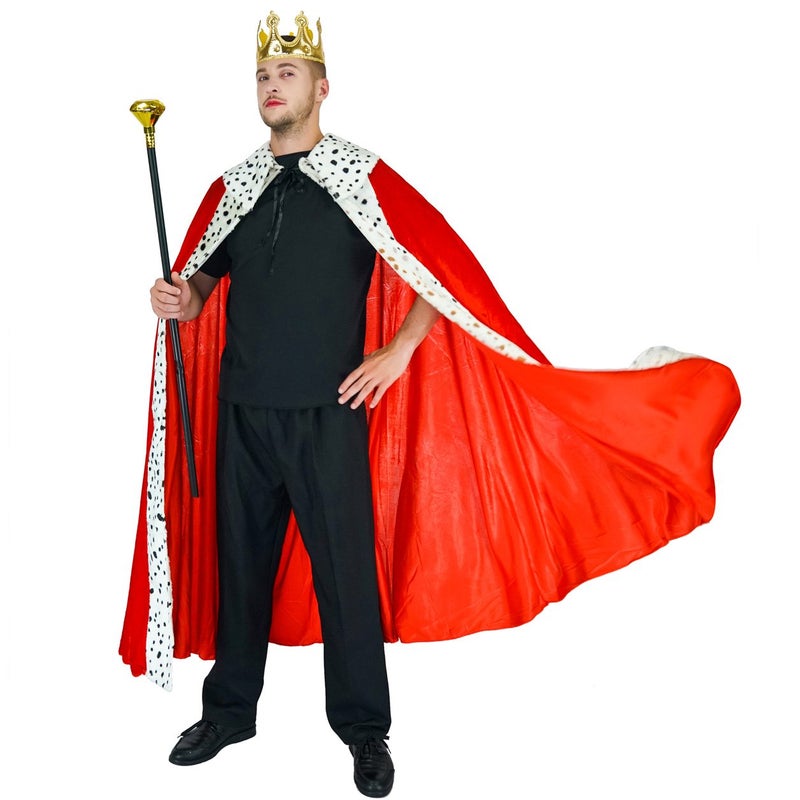 KalcyKizz Men's Kings Costume,One Size, (Color - Red,gold,white) - Image 3